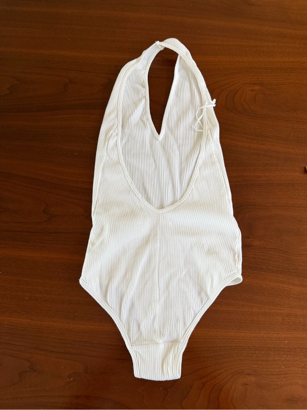 Zara White Ribbed Halter Tank Top - Picture 3 of 9